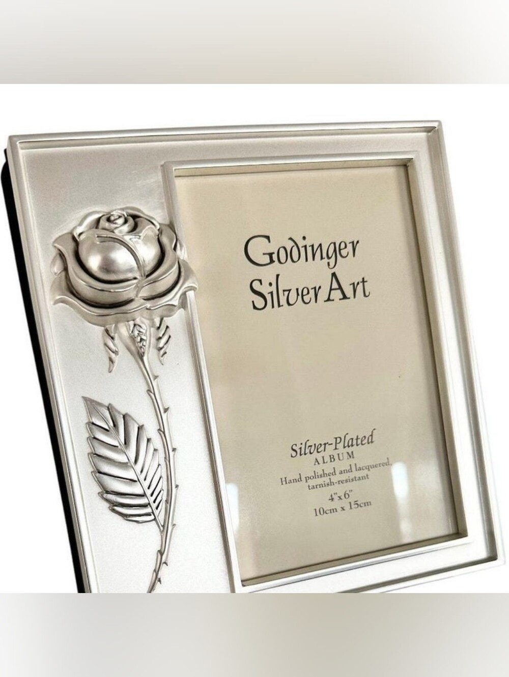 Silver-Plated Rose Photo Album & Frame Set NIB - Picture 3 of 13
